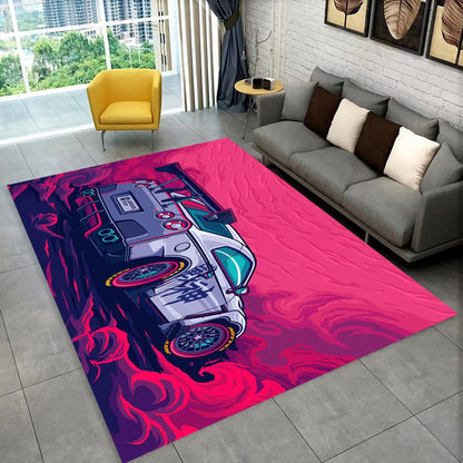 GTR Racing Car N-Nissan Logo 3D Carpet Rug for Home Living Room Bedroom Sofa Motorcycle Doormat Decor,kid  Area Rug Floor Mat