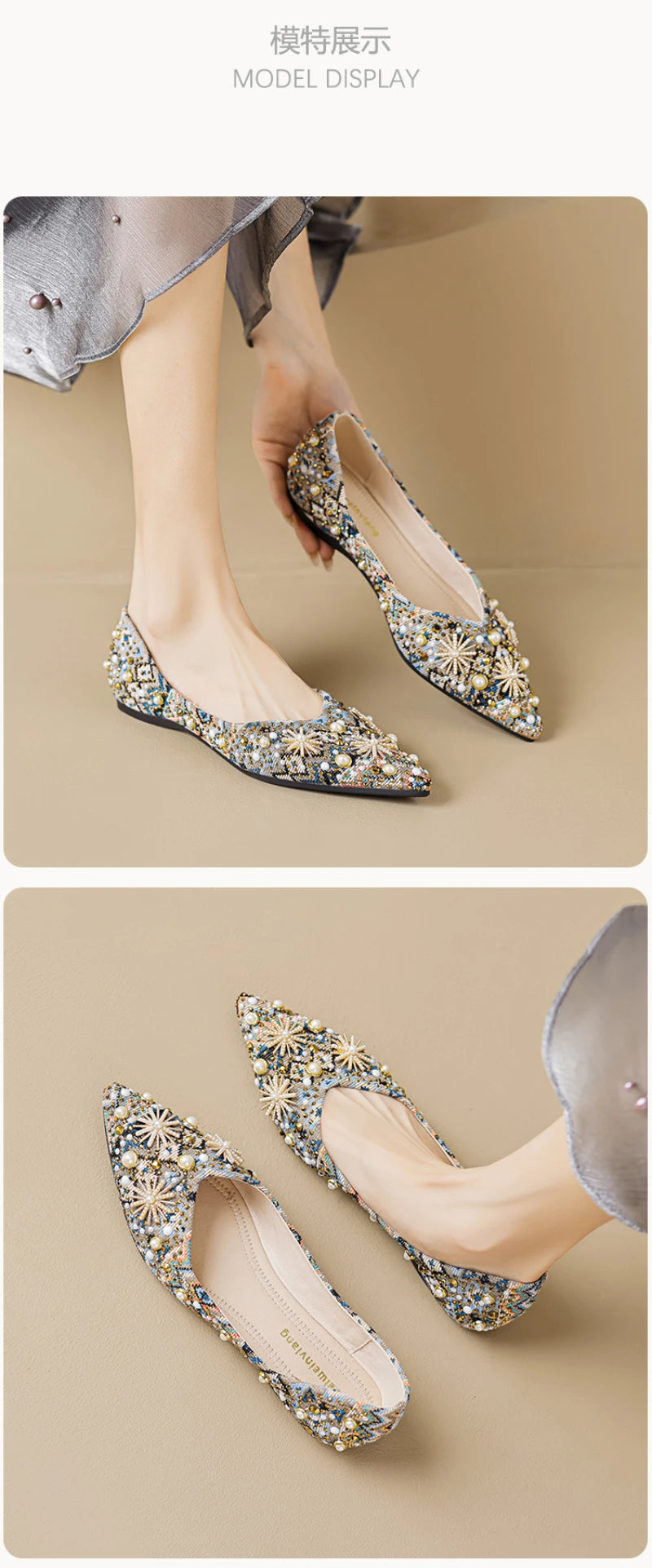 Women Retro Soft Sole Single Shoes Summer Unique Design Shallow Mouth Bean Shoes Plus Size Comfort All Match Daily Casual