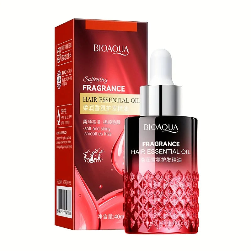 40ml Shiny Fragrance Hair Care Oil | Contains Moroccan Argan Oil | Smooths and Adds Shine, Tames Frizz | Emergency Essential for Dates/Commuting/Travel Photography | a Must-Have for Sofa Lovers, 40ml Per Bottle