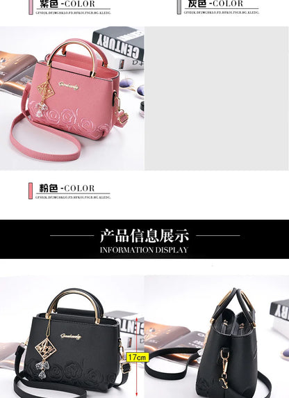 Fashion Brand Women's Bags New Embroidered Handbag Exquisite Ladies Shopping Crossbody Shoulder Bag Tote Bag Small Square Bag