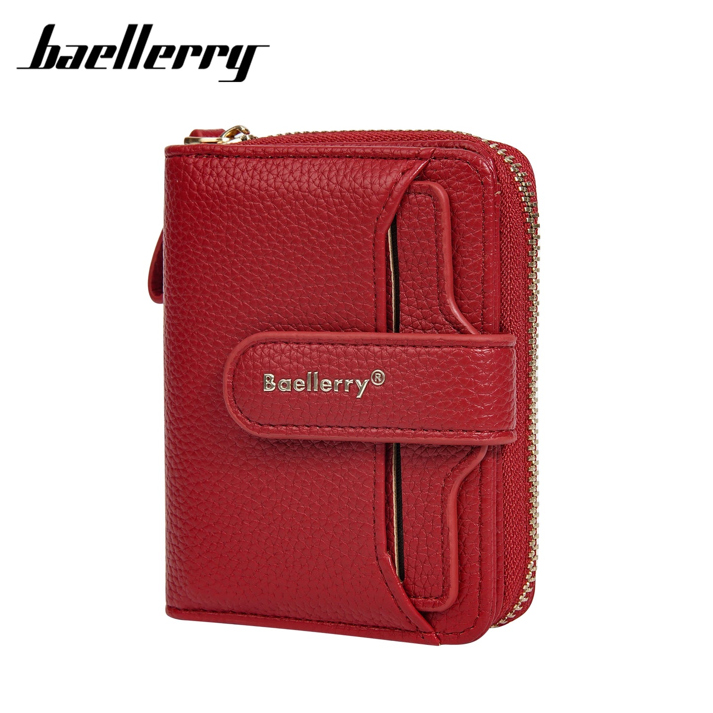 Baellerry Women Stylish Zip Around Card Wallet Multi-Functional RFID Blocking Purse 6 Card Slots and Coin Pocket Minimalist Gift