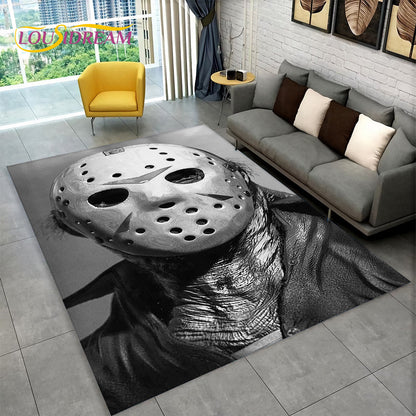 Horror Movie Character Chucky Saw Cartoon Area Rug,Carpet Rug for Living Room Bedroom Sofa Doormat Decoration Non-slip Floor Mat