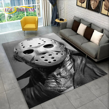 Horror Movie Character Chucky Saw Cartoon Area Rug,Carpet Rug for Living Room Bedroom Sofa Doormat Decoration Non-slip Floor Mat