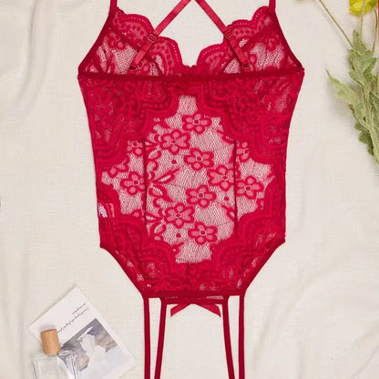 Transparent Sexy Lingerie For Women Sexsi Erotic Underwear Naughty Outfit Lace Open Crotch Porn Lingerie Set Bodysuit Lingerie
