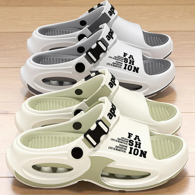 Men Fashion Sport Slippers Indoor Outdoor Sandals Beach Flip Flop Thick Sole Male Slides Summer Non-Slip Men Shower Slippers