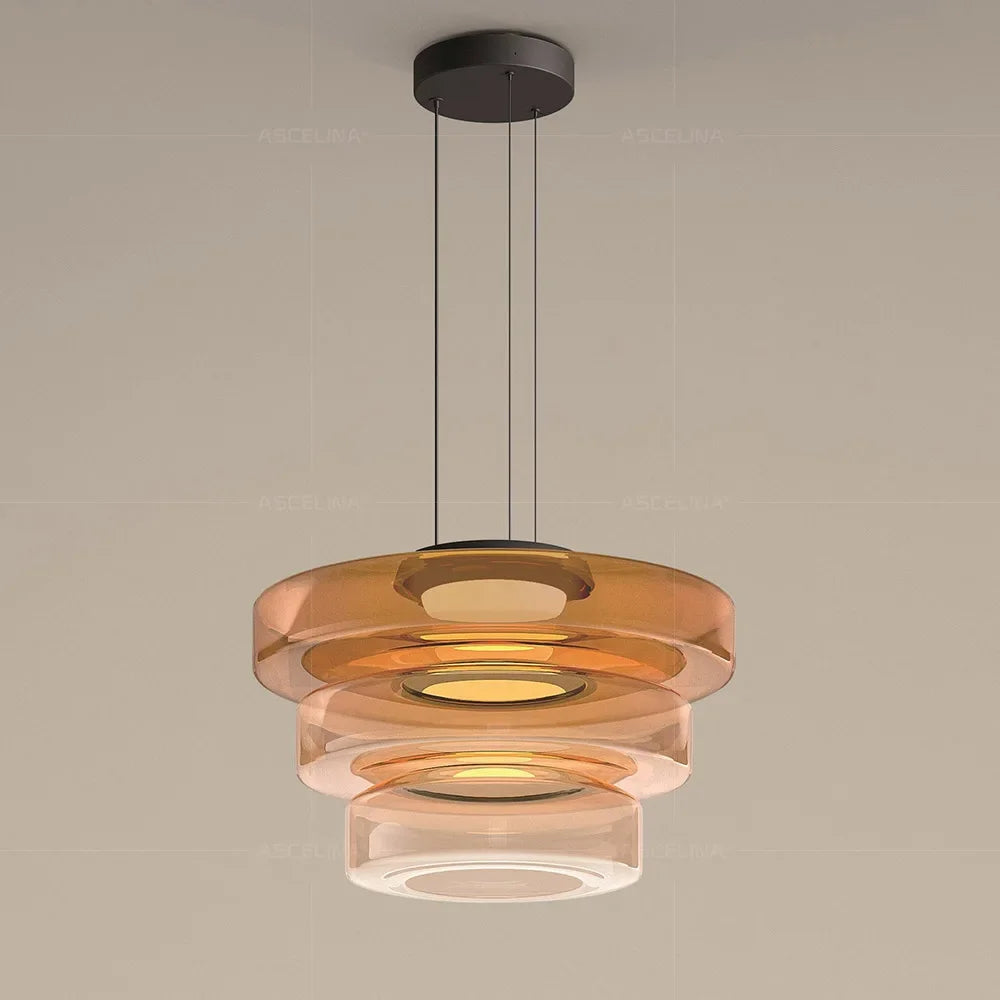 Nordic LED Glass Chandelier for Restaurant Bedroom Dining Room Table Glass Pendant Lights  Home Decoration