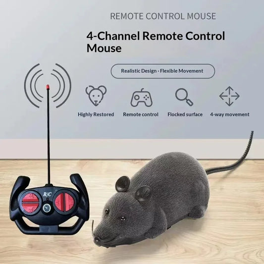 Cat Toy Simulated Remote Control Mouse Wireless Electric Mouse Cat Teaser Entertainment Self-play Pet Toy Cat Supplies