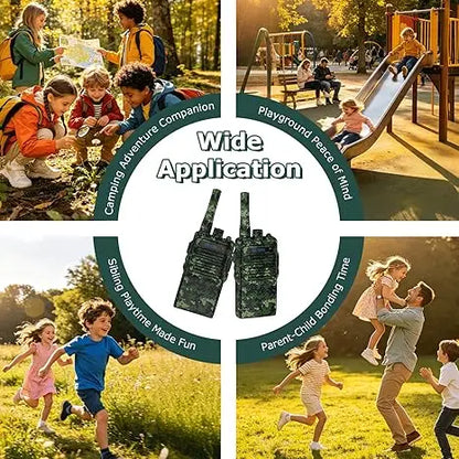 2 Pack Kids Walkie Talkies, 3KM Long Range Two Way Radio, 16 Channels Easy Operation Toy for Boys Girls 3-12 Years Old