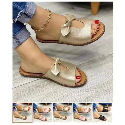 New Sandals Summer Women Slippers Shoes Cute Butterfly-Knot Flats Casual Sandals Ladies Beach Sandals Womens Shoes