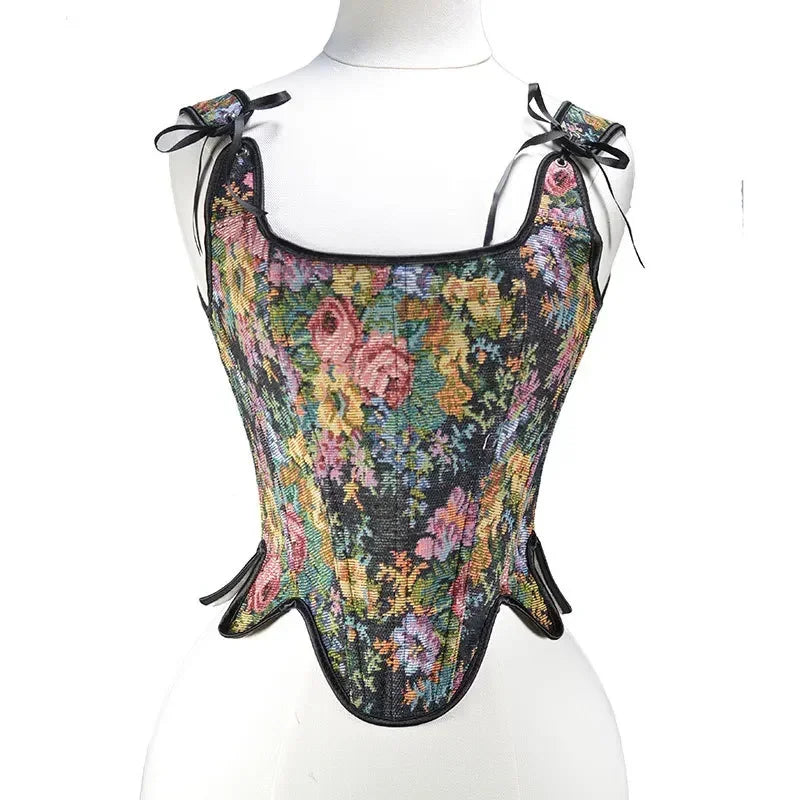 Lolita Tanks Corset Sexy Slimming Bandage Shapewear Women Evening Party Elegant Retro Bustier Top Streetwear Woman Clothes