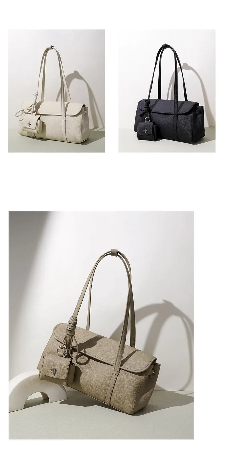 Women's Genuine Grade Cowhide Leather Fashion Tote Handbag Luxury Designer Brand Ladies Shoulder Underarm Bag for Woman 2026 New