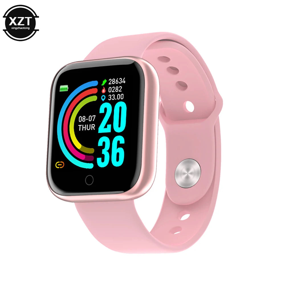 Y68 Color Screen Pedometers Sport Watches Bracelets D20 Heart Rate Blood Pressure Fitness Smart Wristband For Children Men Women