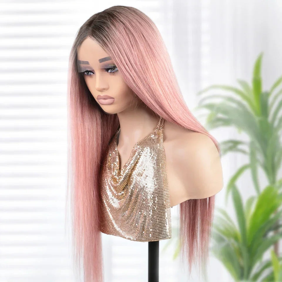 Debut Blonde Straight Lace Front Wigs 13x6x1 Lace Part Human Hair Wig For Women Transparent Lace Highlight Colored Remy Hair