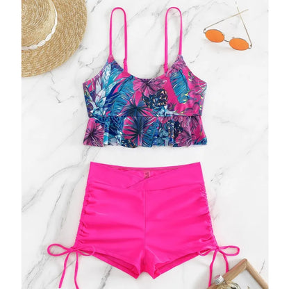 Summer Sexy Pink Swimsuits Tankini Set Female Two-piece Swimwear Beach Swim Wear Bathing Suits Pool Women's Swimming Suit 2026