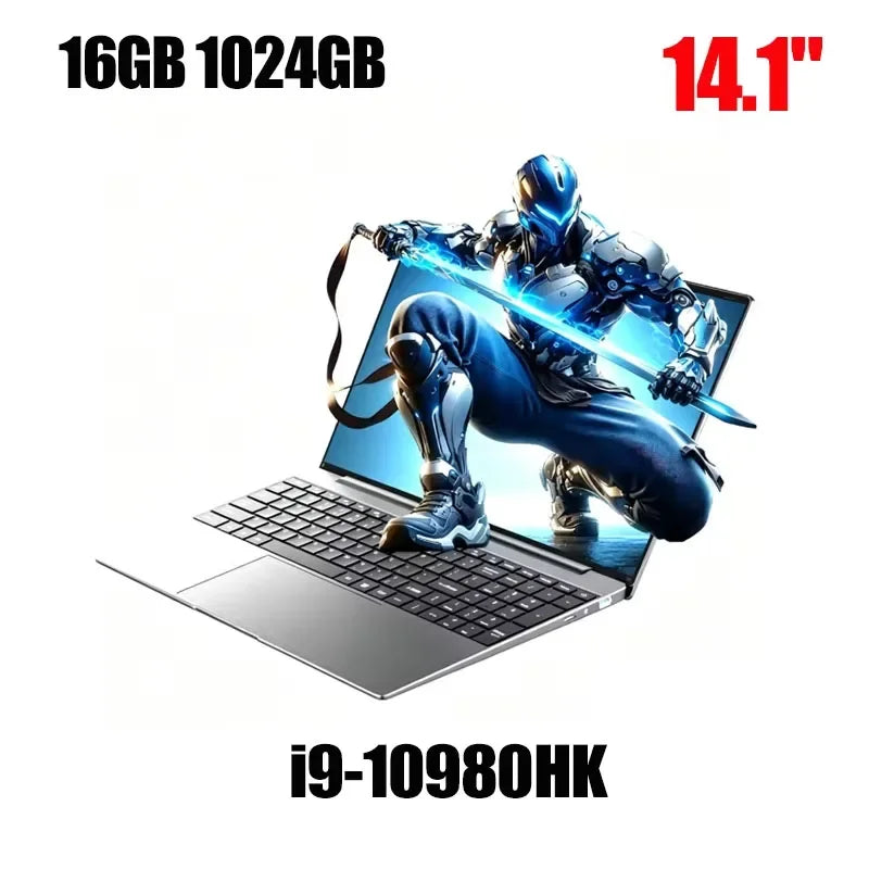 2026 I9 Windows 11 Laptop Intel CORE I9-10980HK Notebook 14.1 Inch 16GB RAM 1TB 2TB SSD 1920*1080HD Gaming Laptops Pc Gamer