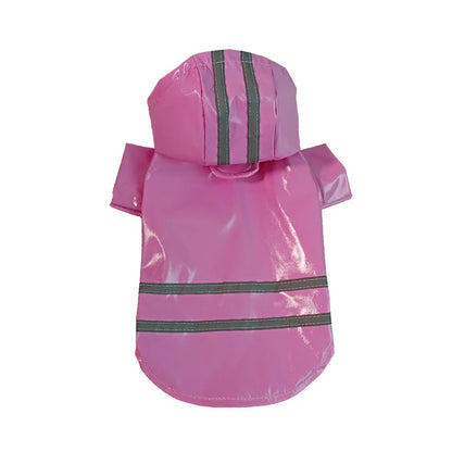 Summer Outdoor Puppy Pet Rain Coat S-XL Hoody Waterproof Jackets PU Raincoat for Dogs Cats Apparel Clothes Wholesale