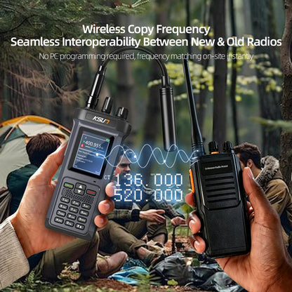 KSUN UV122D Portable Walkie Talkie 20W High Power Walkie Talkie UV Reception for AM Aviation/NOAA Long Range Two Way Radio