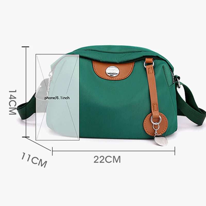 Fashion Nylon Shoulder Bags For Women Waterproof Shell Crossbody Bag Fashion Solid Color Messenger Handbags Shopping Purse