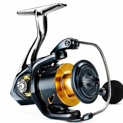Spinning Fishing Reel 33LBs Max Drag 5.2:1 Gear Ratio Water Resistant Design for Bass Trout Salmon Freshwater Angling Pesca
