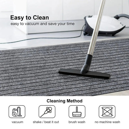 Striped carpets are slip-resistant and easy to clean, making them ideal for hallways, entryways, kitchens, and laundry rooms.
