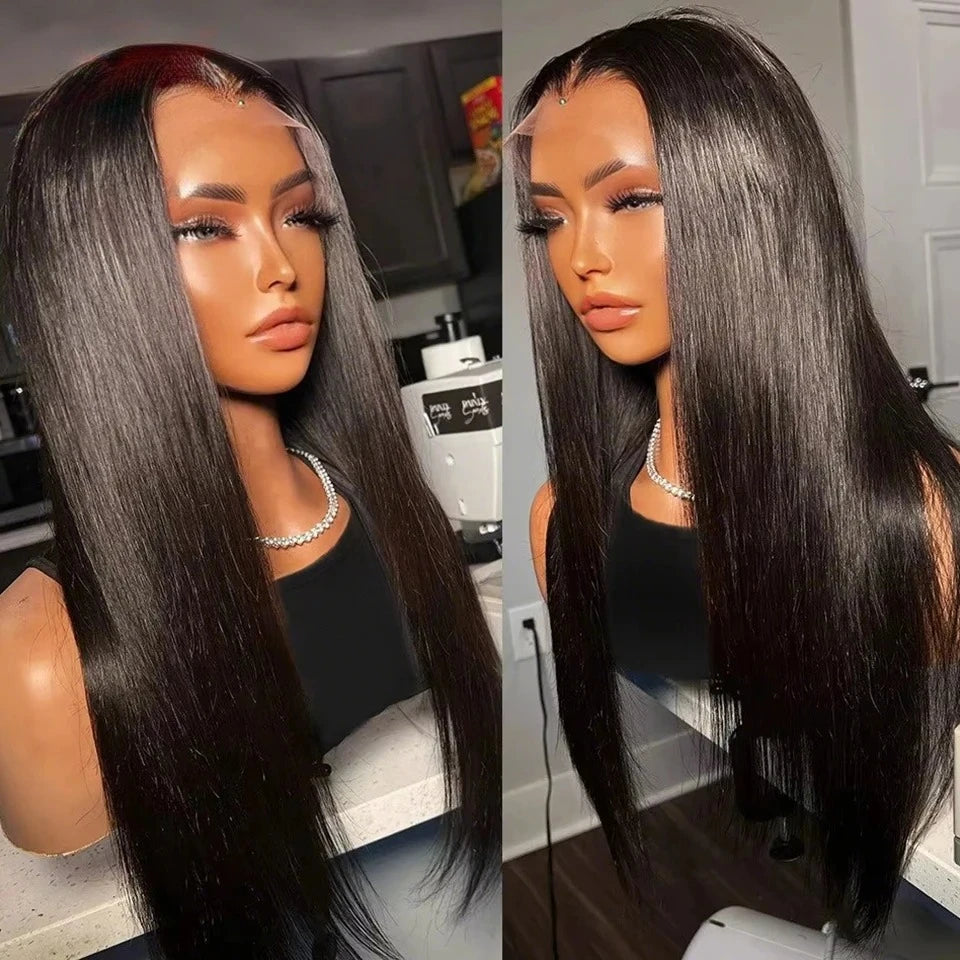 Debut Blonde Straight Lace Front Wigs 13x6x1 Lace Part Human Hair Wig For Women Transparent Lace Highlight Colored Remy Hair