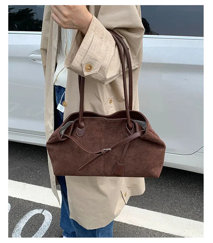 Women's PU Leather Shoulder Bag 2026 Winter New Fashion Retro Underarm Bag Luxury Brand Designer Handbags and Purses Tote Bags