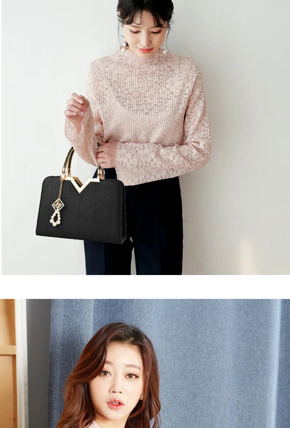 Top-handle Bags Designer Shoulder Bag for Women Fashion Handbags High Quality Unusual Pu Shell Bags Beading Zipper Luxury Brand
