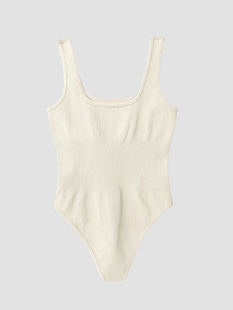 New Trend Solid Color Women's Bodysuit Sexy Sleeveless Tank Top Body Shaping Clothing Yoga Gym Workout One Piece Bodysuit