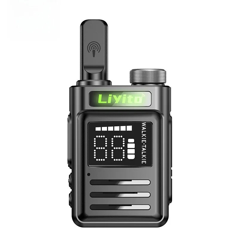 Mini Walkie Talkie 2 Pack Rechargeable Long Range Two Way Radio Type-C Charging 16 Channels Clear Audio for Business Outdoor