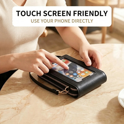 The Women Bag Touch Screen Cell Phone Purse Soft Leather Shoulder Bag Female Handbags Cheap Small Wallet Crossbody Bags