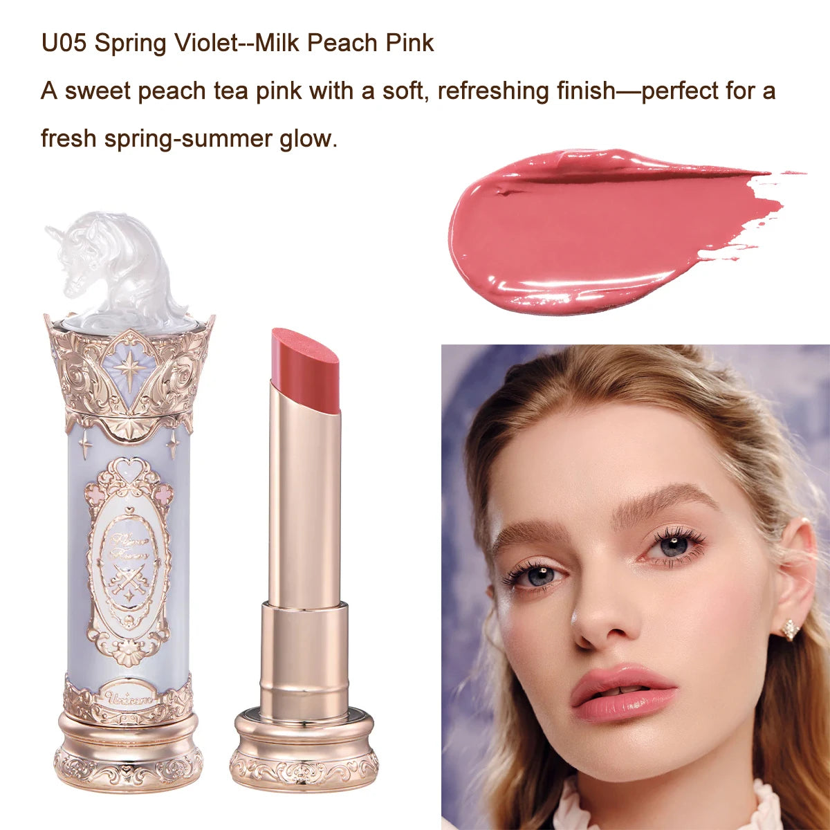 Flower Knows Knight Unicorn Makeup Set Eyeshadow Blush Lipstick Loose Powder Long Lasting Fantasy Princess Beauty Kit Cosmetics
