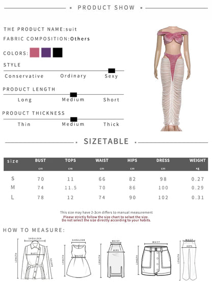 Kliou Sexy Fashion 2 Piece Set Woman Velvet Cross Kink Tank Tops+Hollow Design Ruched Long Skirts Club Party Coquette Outfits