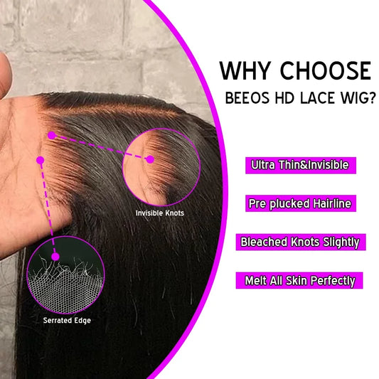 Ultra Fitted Glueless 250% 13x6 Real HD Lace Front Wigs Pre plucked Body Wave 13x4 HD Full Frontal Human Hair Wig For Women 30in