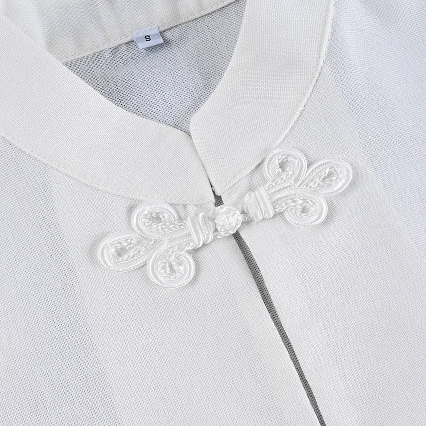Linad Summer Chinese Style White Single Breasted Vest Woman Vintage Slim Stand Collar Tops 2026 Street Chic Sleeveless Tank Top