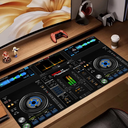 Radio Dj Large Professional Game Mouse Pad Keyboard Gamer Office Accessories Desk Mat Anime XXL Anti-Slip Desktop Mat Floor Mats