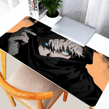 Mouse Pad Laptop Purple Japan Anime Gojo Mousepad XXL Non Slip Keyboard Rug PC J-jujutsu K-kaisen Extended Desk Mat For Boy Gift