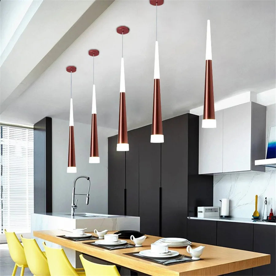 Luxury Waterdrop Bedroom Bedside LED Pendant Lights Kitchen Island Bedroom bar Table Dining Room Hanging Light Home Chandelier