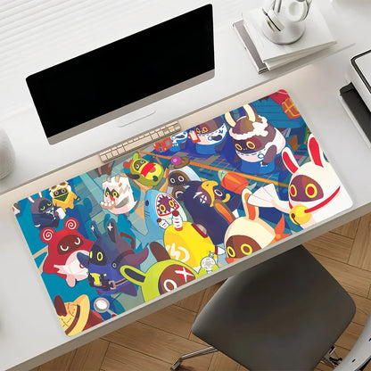 Game Zenless Zone Zero Bangboo Mouse Pad Anti Slip Rubber Edge Locked Thickened Laptop Gaming Desk Mat