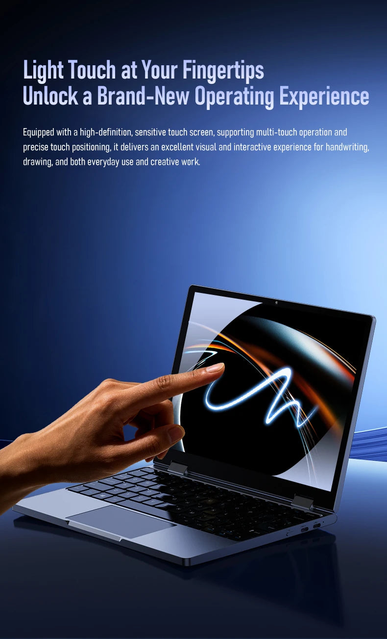 Zwide N11 Mini Laptop 10.5-inch Core i5-1235U Slim Business Office Portable Pocket Tablet PC