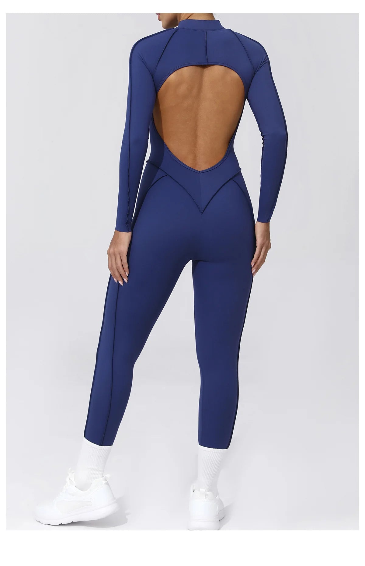 One Pieces Long Jumpsuits Sexy Womens Overalls Mono Streetwear Yellow Body Long Sleeves Woman Clothing Summer Gym Sportswear
