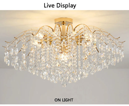 Modern Luxury Crystal Ceiling Chandelier For Living Room Dining Room Bedroom Ceiling Lamp LED Lights Home Appliance AC85-260V