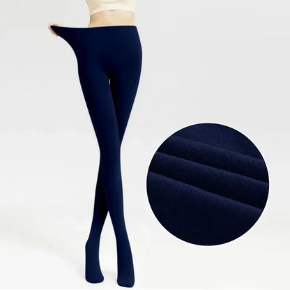 Women's Thermal Winter Tights Fleece Lined Sheer Velvet Pantyhose Thick Warm Leggings with Plush Inner Layer