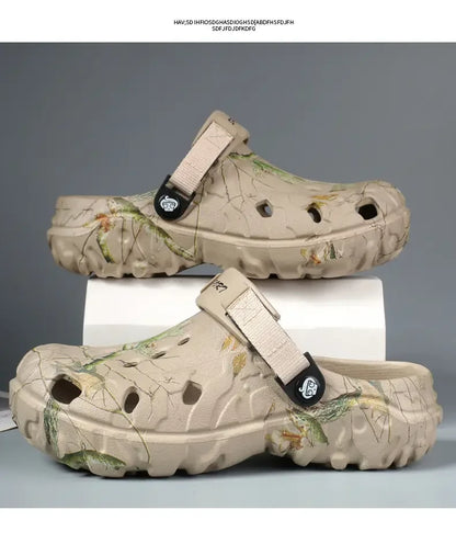 Summer Men Slippers Camouflage Platform Outdoor Clogs Shoe Women Beach Sandals Male Soft EVA Indoor Home Slides Big Size 46 47