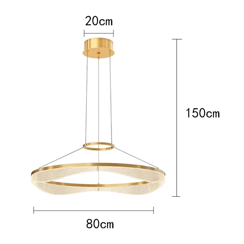 Modern ring stairs led lights pendant light lamps for living room led Chandeliers for dining room hanging light indoor lighting