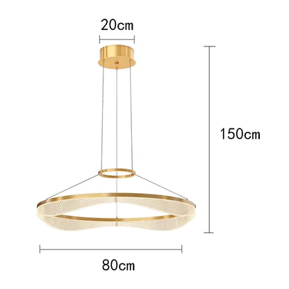 Modern ring stairs led lights pendant light lamps for living room led Chandeliers for dining room hanging light indoor lighting