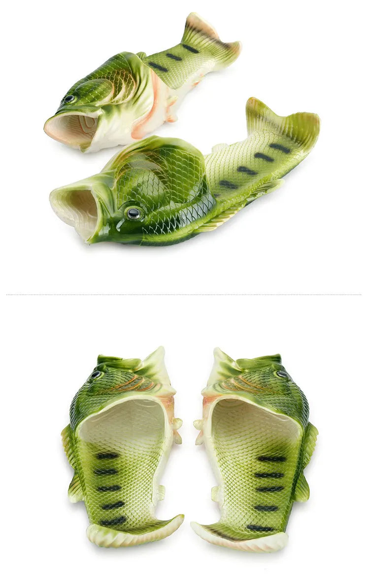 Funny Beach Slippers Unisex Men's Summer Slides Designer Unicorn Fish Slippers Boys Plus Size 31-47 Outdoor Flip Flops