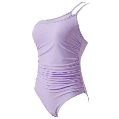 One-shoulder One-piece Swimsuit For Women Patchwork Swimsuit Push Up Bikini Swimwear Summer Beach Bathing Suit 2026 New