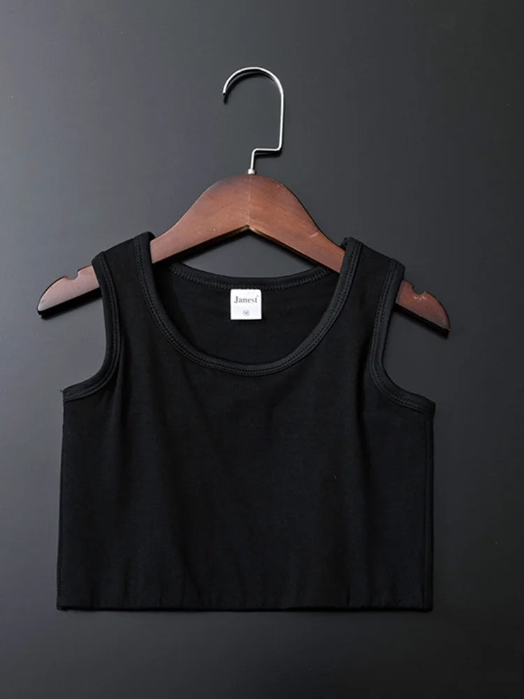 Bandaged chest clip vest, top breathable elastic chest clip vest, women's tight elastic vest