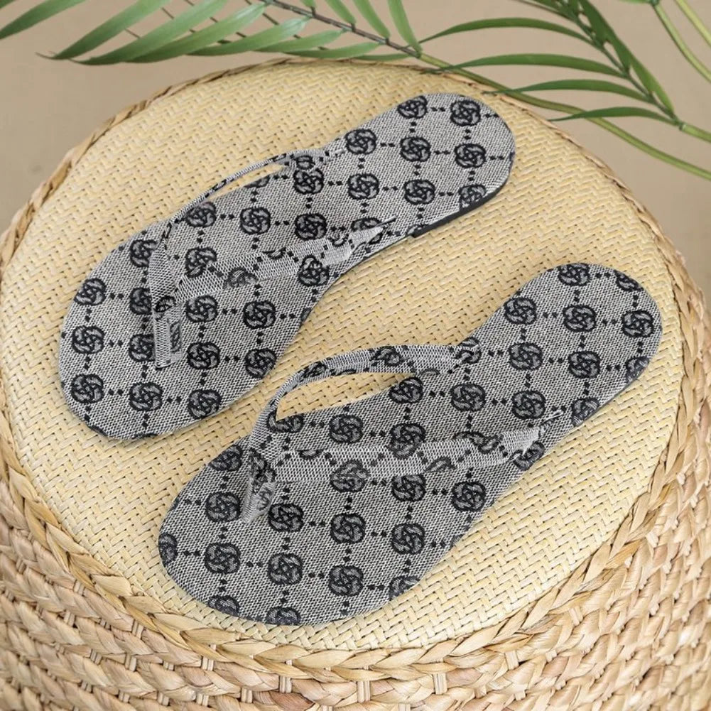 Women Denim Slippers Luxury Flat Lightweight Shoes Woman Flat Peep Toe Sandals Ladies Casual Beach Slippers Female Slides Women