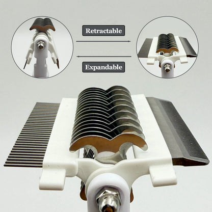 Pet Deshedding Brush 3 in 1 Cat Dog Hair Remover Puppy Kitten Comb with Stainless Steel Teeth Dogs Grooming Shedding Supplies